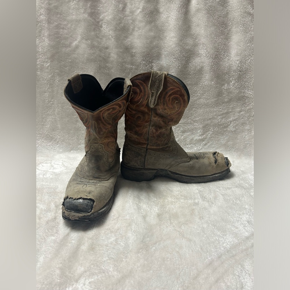 Men’s Cody James brown Square safety steel toe work boots size 8.5 EE